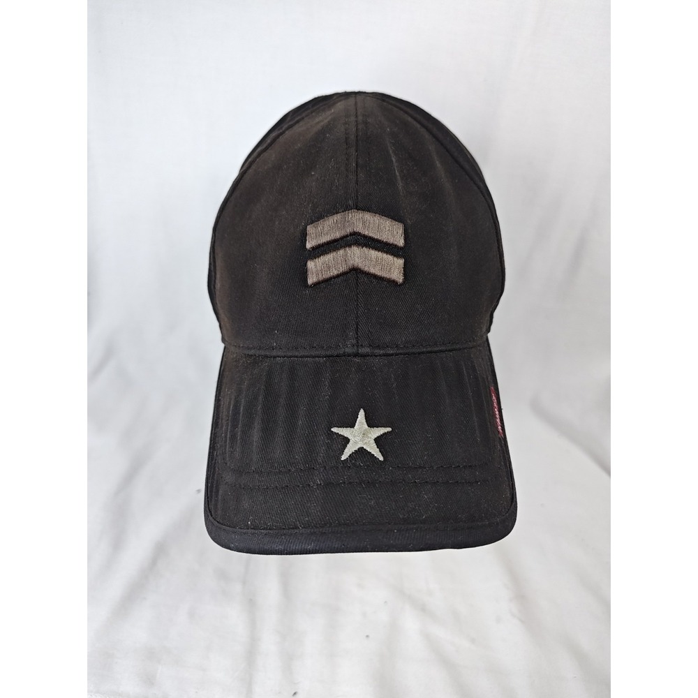 A. Kurtz Men's Hat Flexfit OSFM Baseball Cap Washed Black Embroidered Chevron